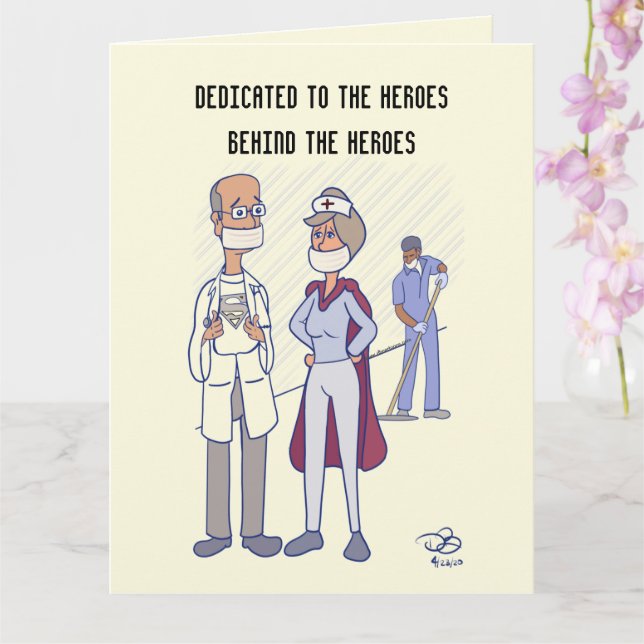 Hero Faltes Grußkarte Karte (Orchidee)