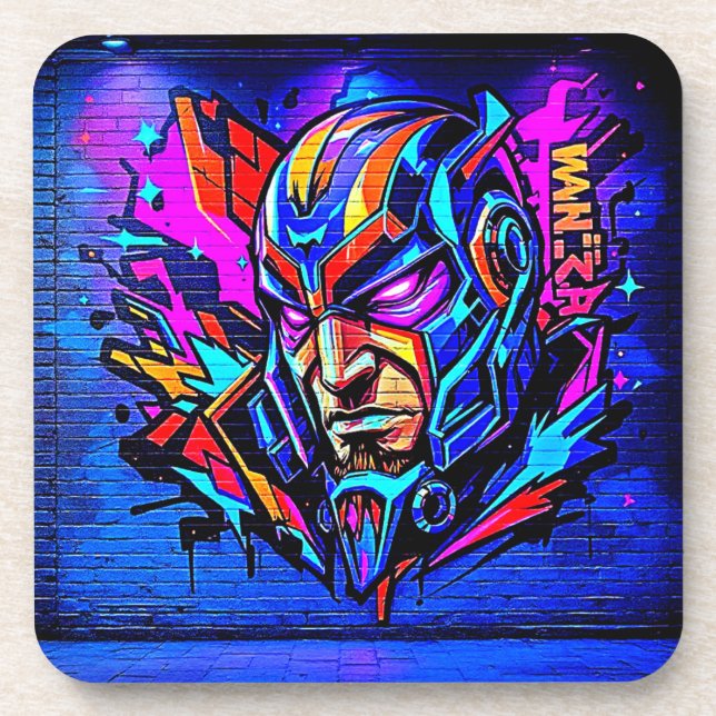 Hero Graffiti Burst Getränkeuntersetzer (Vorderseite)