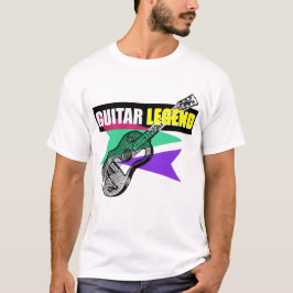 Hero Guitar Legend Retro Vintag Illustration T-Shi T-Shirt