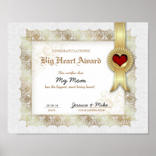 Hero Heart Liebe Award - Beste Mama Poster