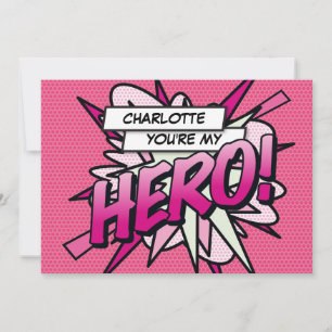 HERO Lustige Retro-Comic-Book-Pop-Art Einladung