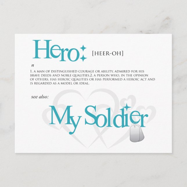Hero: Mein Soldat Postkarte (Vorderseite)