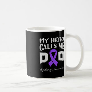 Hero nennt mich Vater Epilepsie Awareness Lila Rib Kaffeetasse