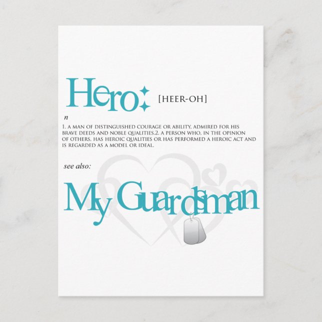 Hero Postkarte (Vorderseite)