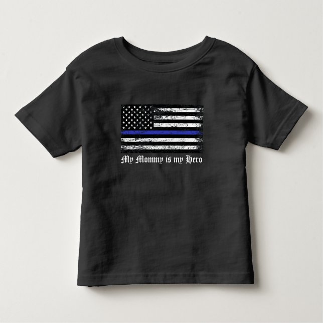 Hero Thin Blue Line Kleinkind T-shirt (Vorderseite)