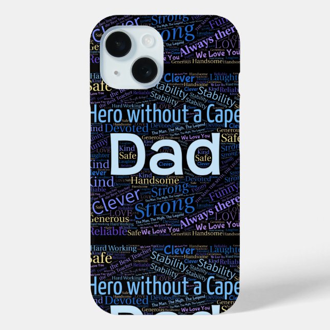Hero Vater Custom Case-Mate iPhone Hülle (Rückseite)