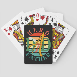 Hero Vater Fath Sunset Krawatte, Mustache & Sonnen Spielkarten