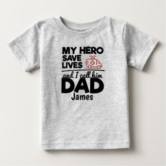 Hero Vater Personalisiert Ambulance Baby T - Shirt