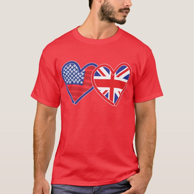 Heroes der amerikanischen Flagge/Backenfahne T-Shirt (Vorderseite)