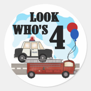 Heroes des Alltags 4. Geburtstag Runder Aufkleber