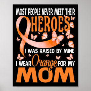 Heroes Ich trage Orange für meine Mama Multiple Sk Poster