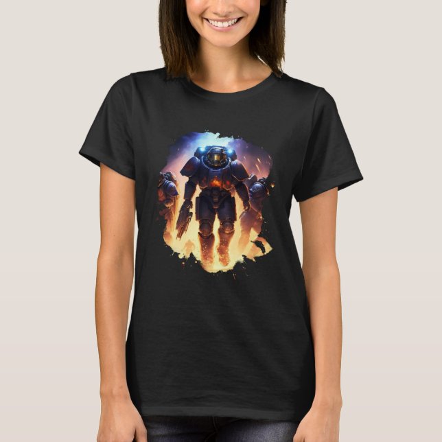 Heroes in space the amazing Space Marines T-Shirt (Vorderseite)