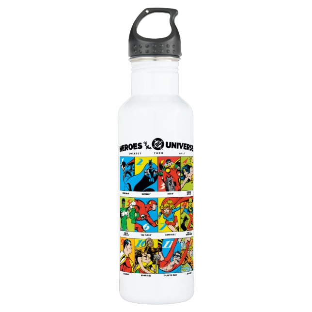 Heroes of the DC™ Universe Edelstahlflasche (Vorderseite)
