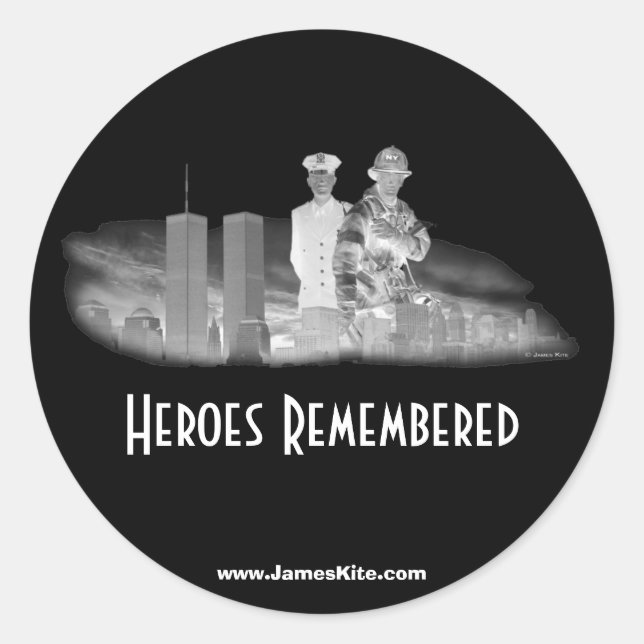 Heroes Remembered Runder Aufkleber (Vorderseite)