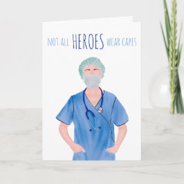 Heroes Stethoscope Krankenschwester Illustration d Karte