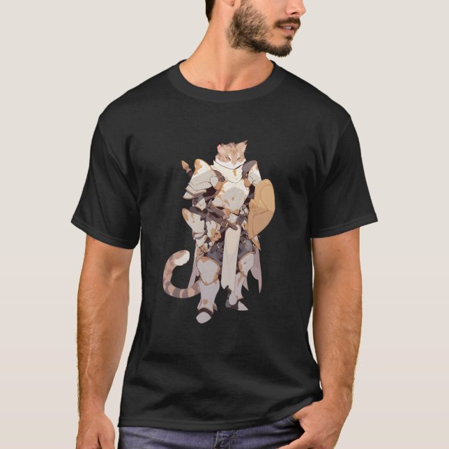 Heroic Cat Paladin T-Shirt (Vorderseite)