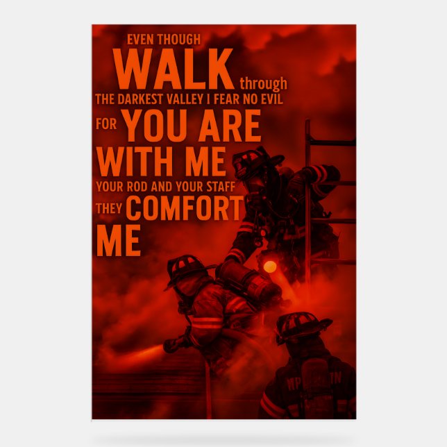 Heroic Christian Fire Rescue Wall Art 2026 Acrylschild (Vorderseite)