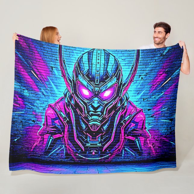 Heroic Cyberpunk Vibe Fleecedecke (Beispiel)