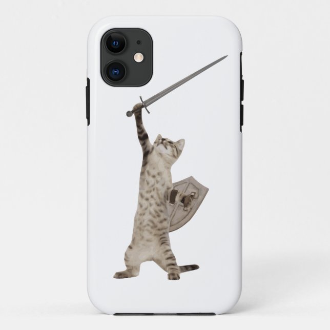Heroische Kriegers-Ritter-Katze Case-Mate iPhone Hülle (Rückseite)