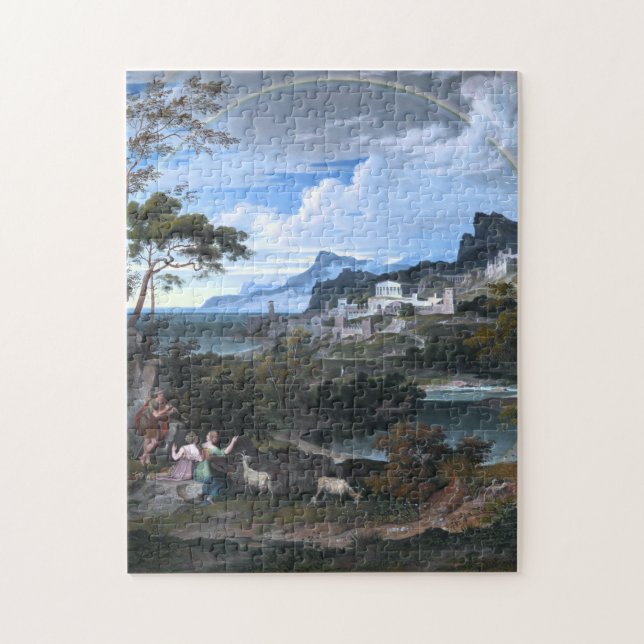 Heroische Landschaft mit Regenbogen Puzzle (Vertikal)