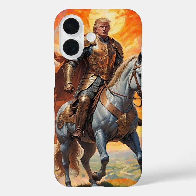 Heroischer Trump-Krieger in Goldener Rüstung Case-Mate iPhone Hülle (Rückseite)