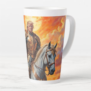 Heroischer Trump-Krieger in Goldener Rüstung Milchtasse