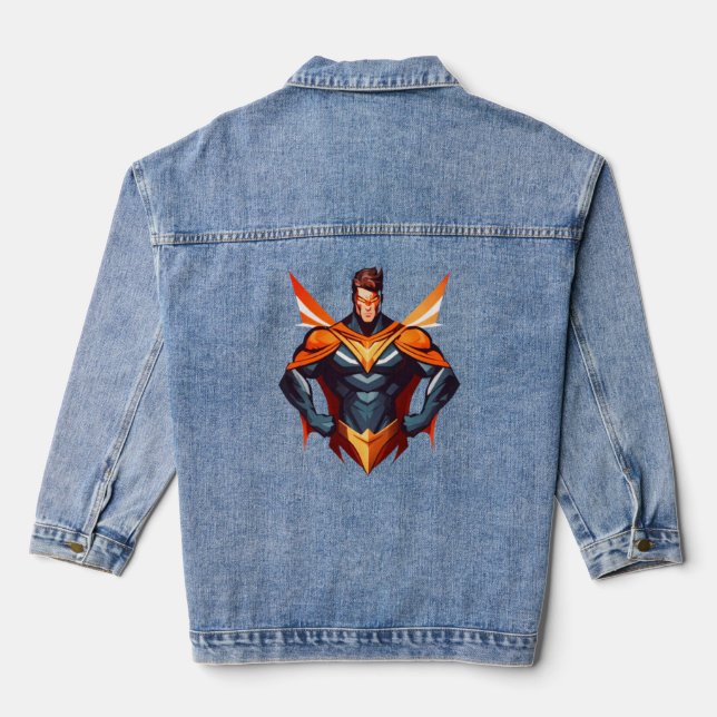 Heroisches T-Shirt Jeansjacke (Rückseite)