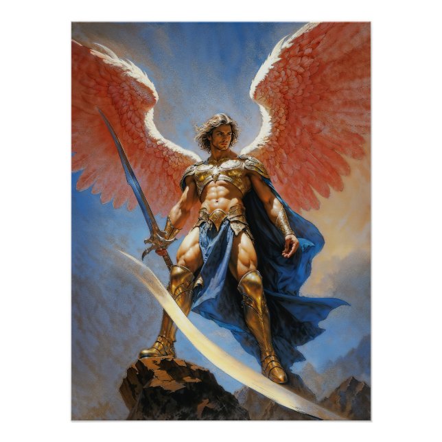 Herold der göttlichen Flamme Erzengel Michael Poster (Vorderseite)