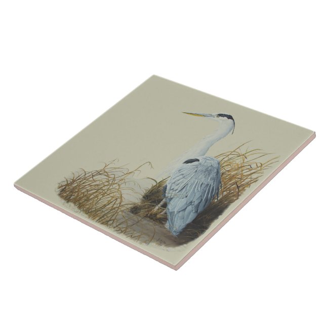 Heron am Marsh Edge Tile Fliese (Seite)