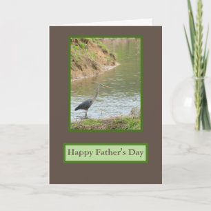 HERON AUF POND/HAPPY VATHER'S DAY CARD DANKESKARTE