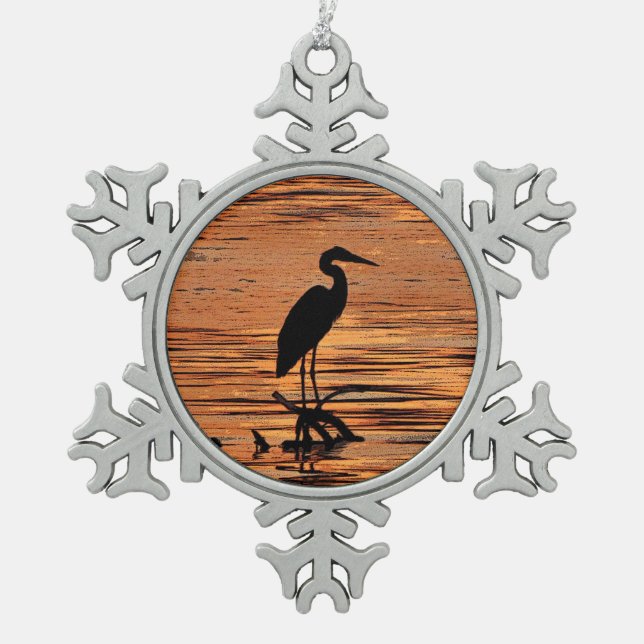 Heron bei Sunset Ornament (Vorderseite)