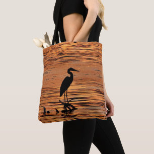 Heron Bird bei Sunset Animal Tote Bag
