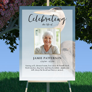 Heron Bird Lover Celebration of Life Foto Beerdigu Poster