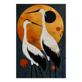 Heron Couple  Poster