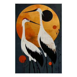 Heron Couple Poster