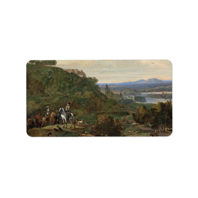 Heron Hawking Below Stirling Castle c1690 Adressaufkleber (Vorne)