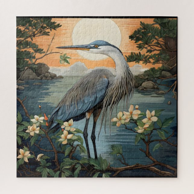 Heron in Pond Puzzle (Vertikal)