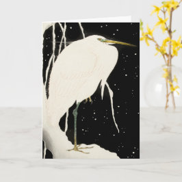 Heron in Snow - Ohara Koson - Vintage Kunst Karte