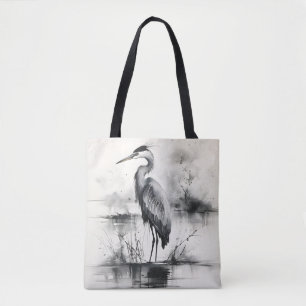 Heron Ink Painting