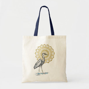 Heron Mandala Natural Tragetasche