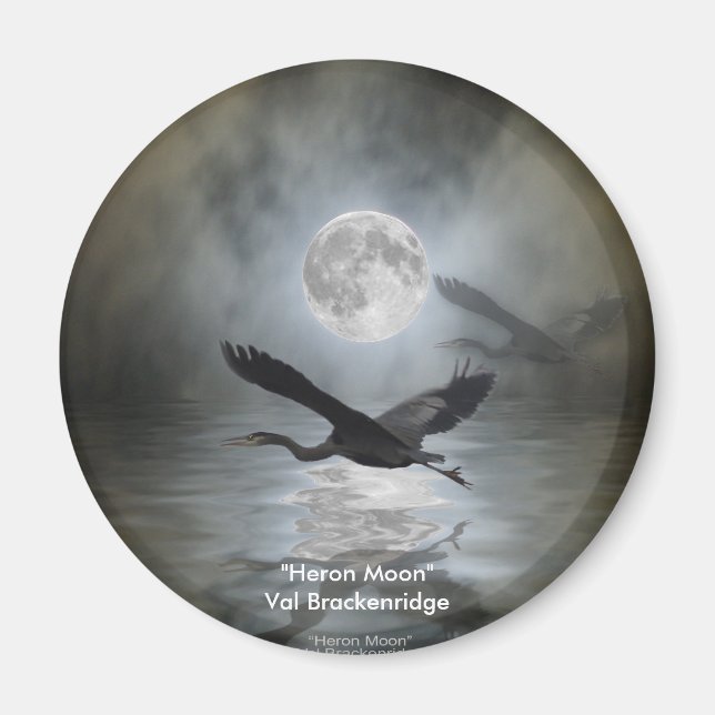 "HERON MOON" Magnete für Naturkunde (Vorne)