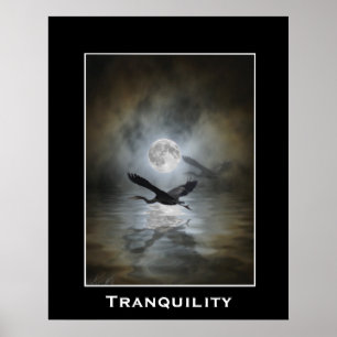 Heron Moon Motivierend Poster