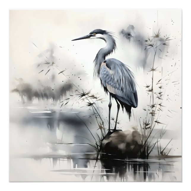 Heron Nature Traditional Fotodruck (Vorne)
