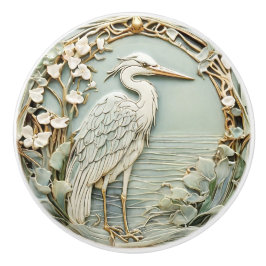 Heron Sea Bird Jugendstil-Imitate Relief Right Min Keramikknauf