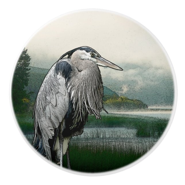 Heron See Keramikknauf (Vorderseite)
