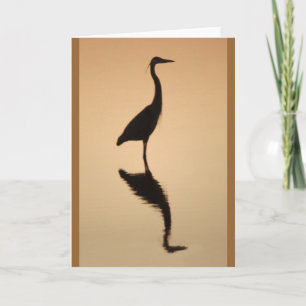 Heron Silhouette Karte