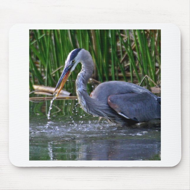 Heron Splash Mousepad (Vorne)