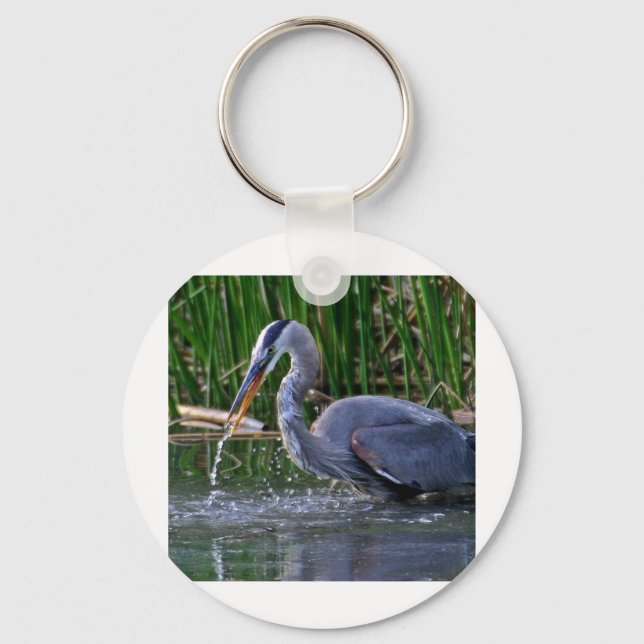Heron Splash Schlüsselanhänger (Vorderseite)