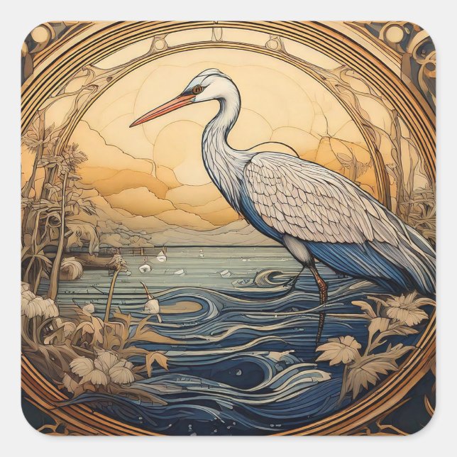 Heron Sticker (Vorderseite)