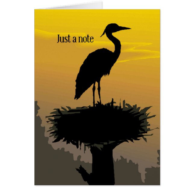 Heron Sunset, Note Card (Vorne)